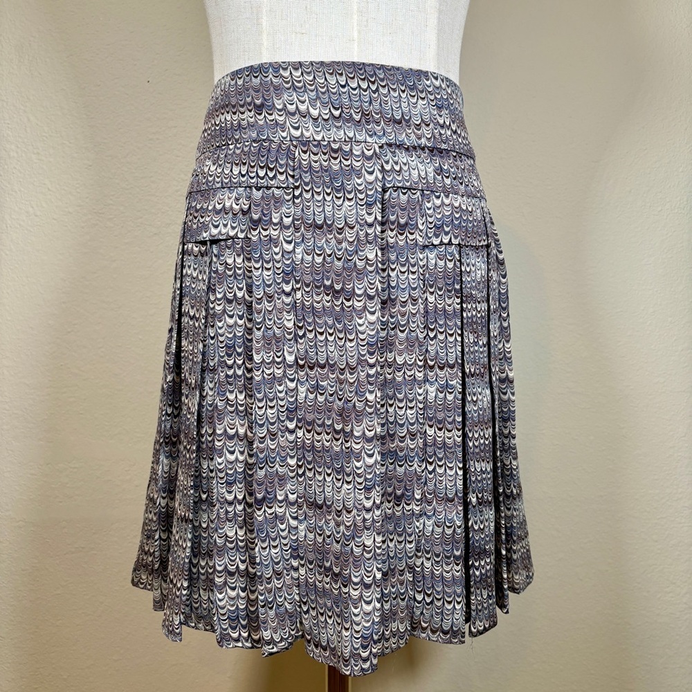 Tory Burch Silk Georgette Marble Print Skirt Size 2